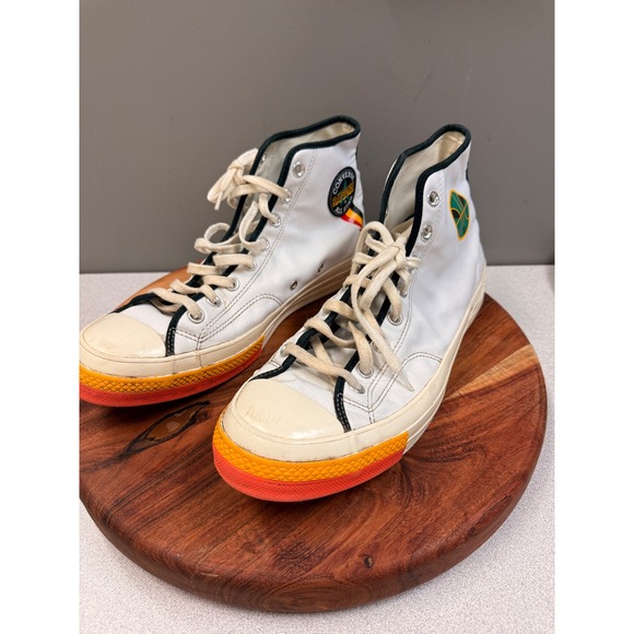 Converse Chuck‎ Taylor All Star 70 Rayguns High Top Sneakers Mens White Orange - Picture 9 of 14